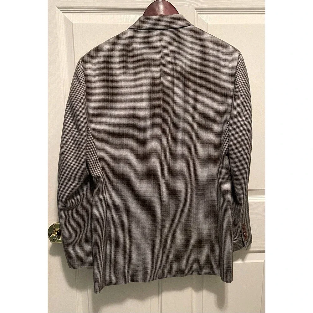 Lauren Ralph Lauren Houndstooth Blazer Sport Coat Jacket 2 Button Men 38R